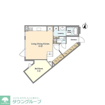 アンソレイエ下北沢の物件間取画像